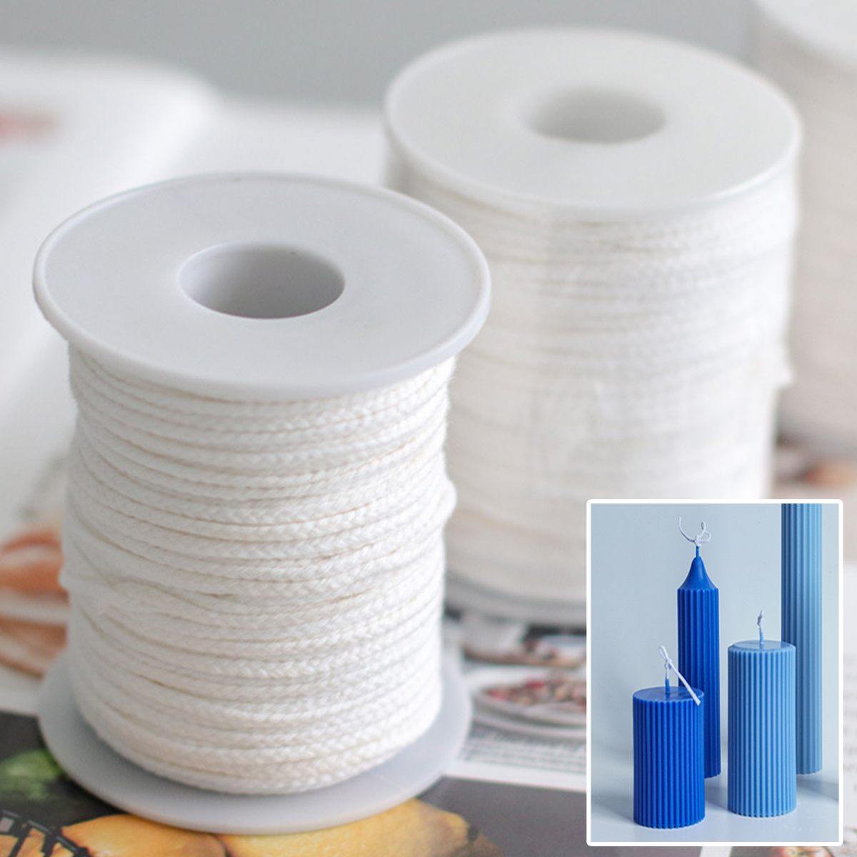 Candle Wax Scale - 61 Meters/Roll White Candle Wick Cotton
