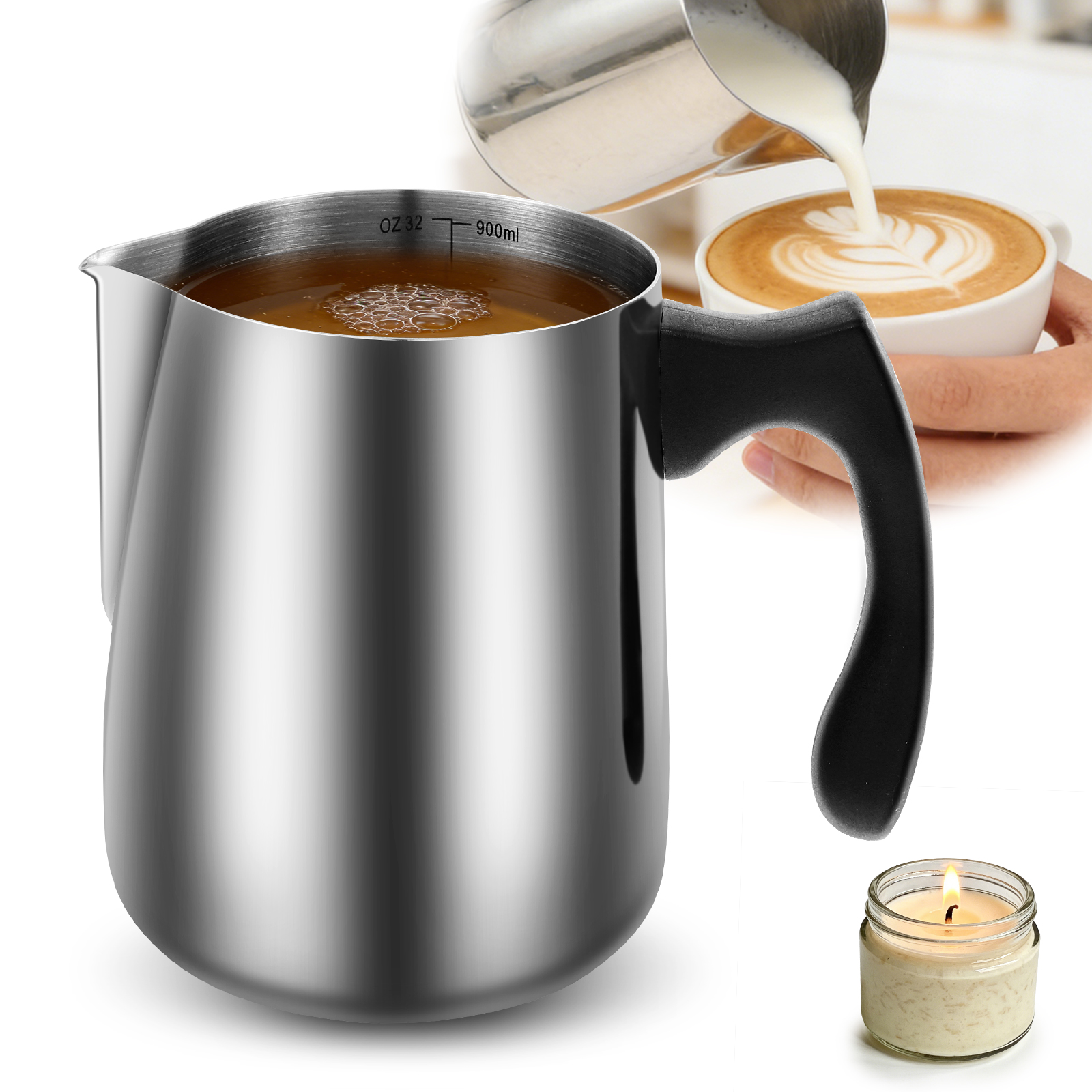 32oz Stainless Steel Wax Melti - مراجعة Candle Wax Scale وسعره