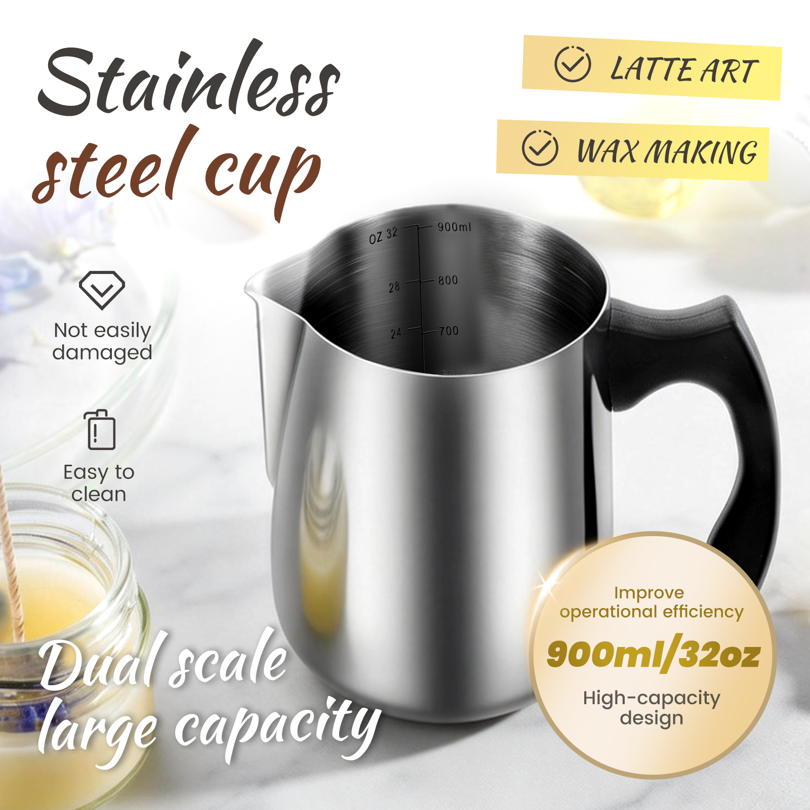 32oz Stainless Steel Wax Melti - مراجعة Candle Wax Scale وسعره